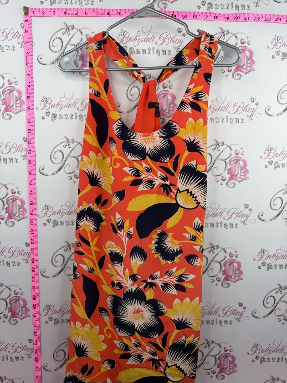 J. Crew mini dress or tank top Orange Floral Racerback Tank